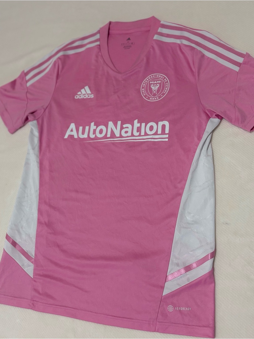 Adidas Pink V-Neck Performance Jersey